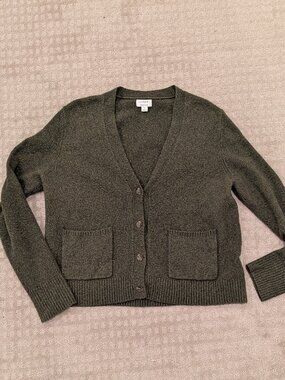 J.Crew olive green cardigan - Women's sz L